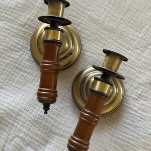 Vintage Homco Wall Candle Sconces (Set of 2)